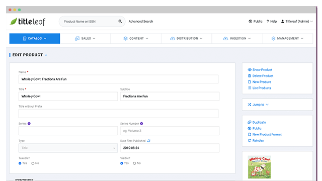 E-commerce tailored to the unique needs of book publishers