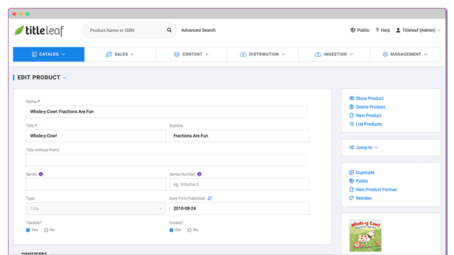 Manage your content according to book industry standards