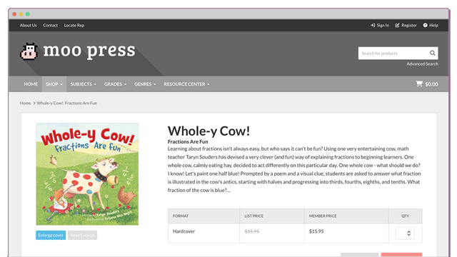 E-commerce tailored to the unique needs of book publishers